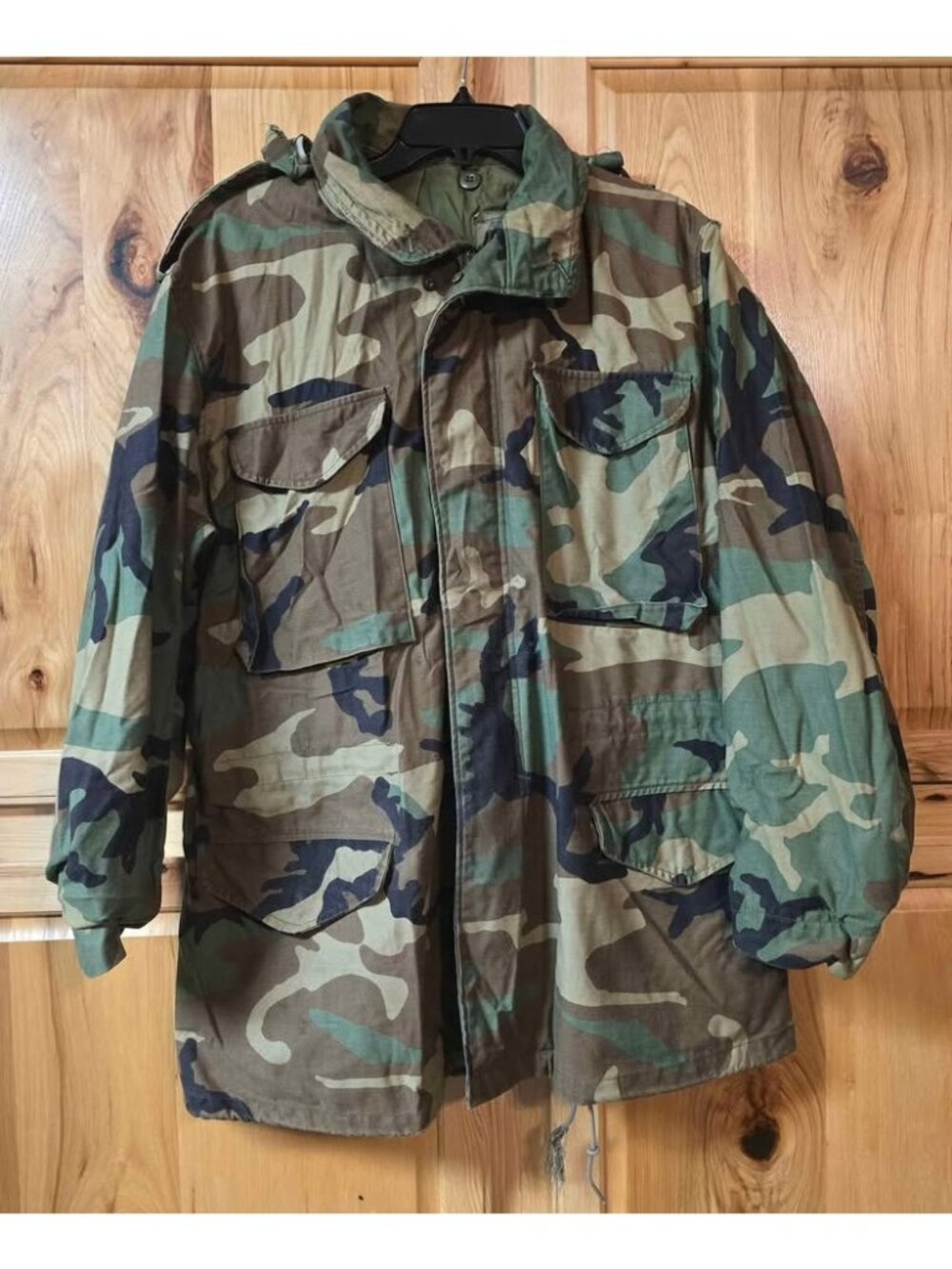 US Army Jacket Mens Size Medium Long Camo USA Military Cold Weather Field Coat